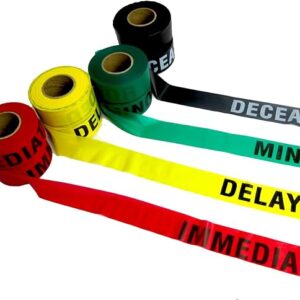 Triage Tape Kit, Tape Roll, Minor, Deceased, Immediate, Delayed
