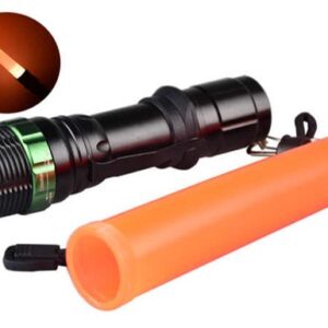 Flashlight with or without safety cone - This flashlight can be purchased with optional signal cone for high visibility situations and will include a rechargeable or regular battery as requested.